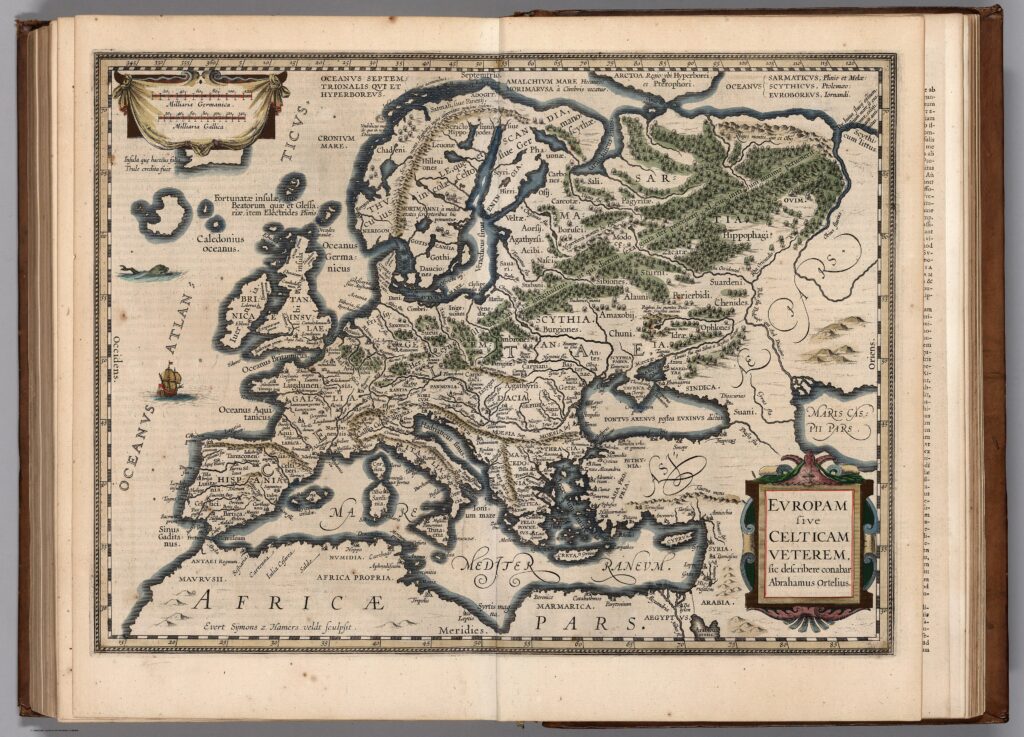 Europam sive Celticam Veterem, mapa Europy