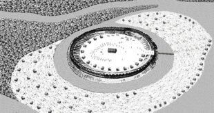 Graficzna rekonstrukcja grodu Brenny (ok. 1100 r.)